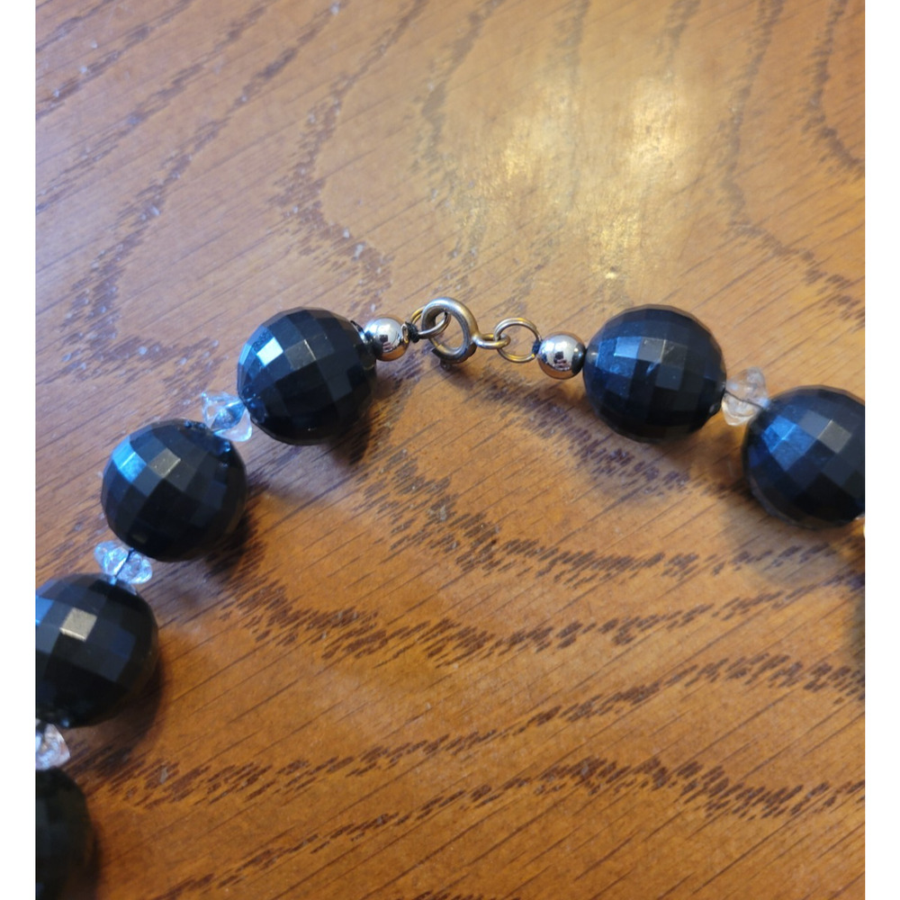 Lot of 4 Vtg Estate Necklace Black White Beaded Twisted Multi-Strand Jewelry - Picture 13 of 14